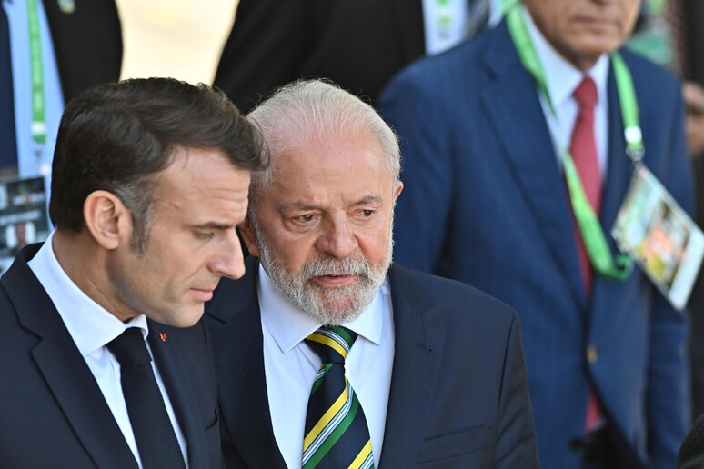 Lula e Macron durante cúpula do G20 no Rio de Janeiro © ANSA/EPA