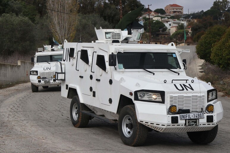 Veículos da Unifil no sul do Líbano © ANSA/AFP