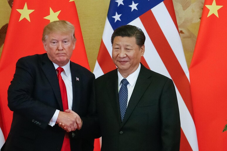 Trump e Xi durante encontro em novembro de 2017, em Pequim - TODOS OS DIREITOS RESERVADOS