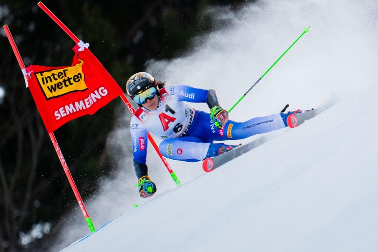 Brignone celebró en Semmering © ANSA/AFP