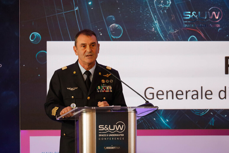 Francesco Vestito, Generale di Squadra Aerea, Aeronautica Militare, alla Space & Underwater Conference © ANSA/Cybersecurity Italia