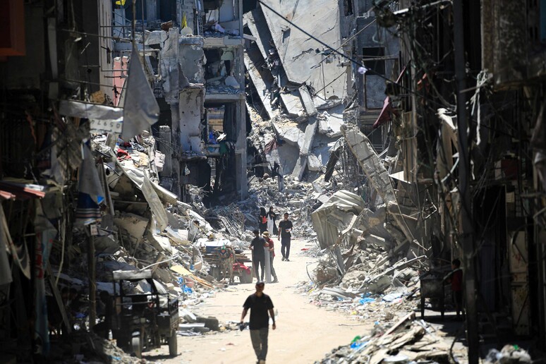 Khan Yunis, a sud della Striscia di Gaza © ANSA/AFP