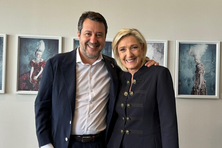 Matteo Salvini e Marine Le Pen em Bruxelas - TODOS OS DIREITOS RESERVADOS