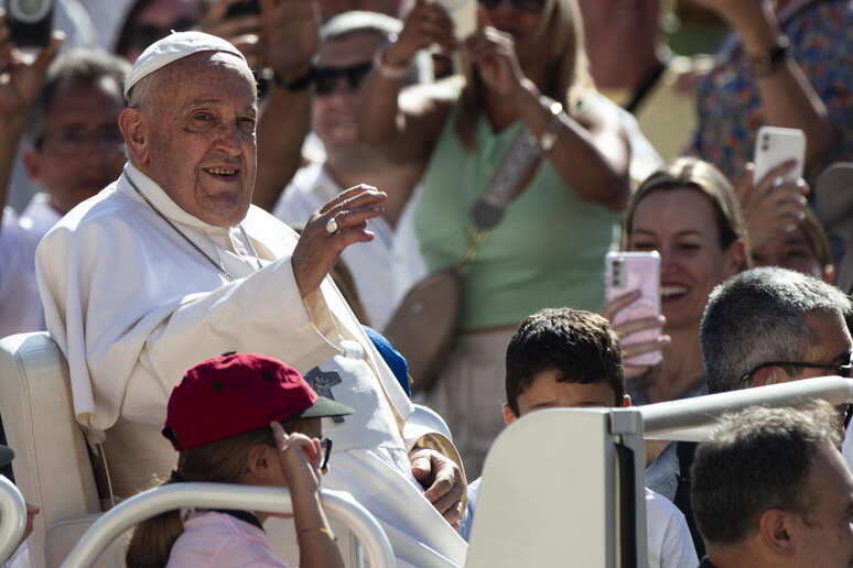 Papa Francisco durante audiência no Vaticano - TODOS OS DIREITOS RESERVADOS