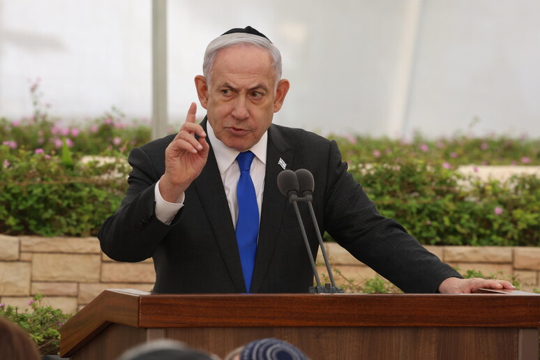 Benjamin Netanyahu durante cerimônia em Tel Aviv, em Israel © ANSA/EPA