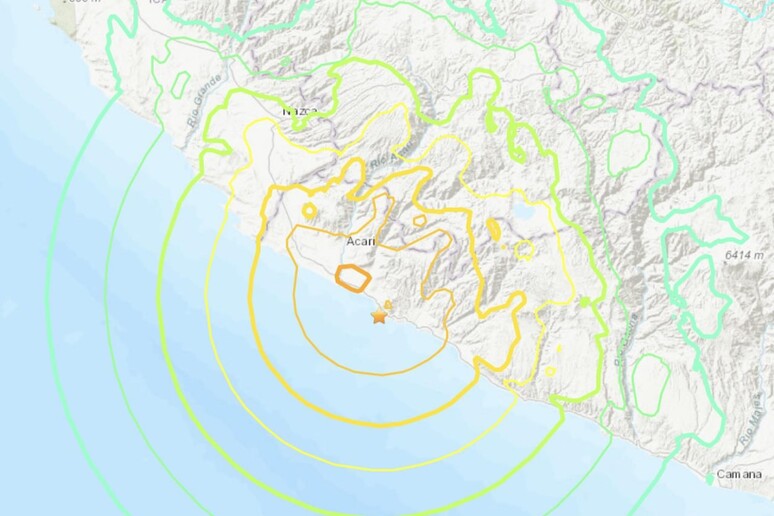 O tremor de terra ocorreu a oito quilômetros a oeste de Atiquipa - TODOS OS DIREITOS RESERVADOS