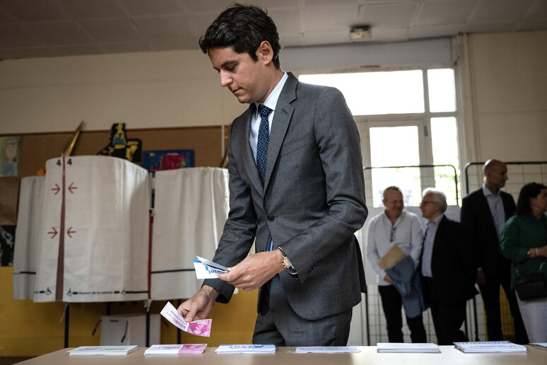 Voto del primer ministro francés, Gabriel Attal (ANSA) - TODOS LOS DERECHOS RESERVADOS