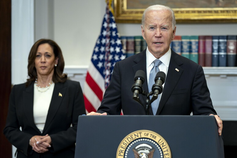 Biden fez pronunciamento na Casa Branca após reunião com Serviço Secreto © ANSA/EPA