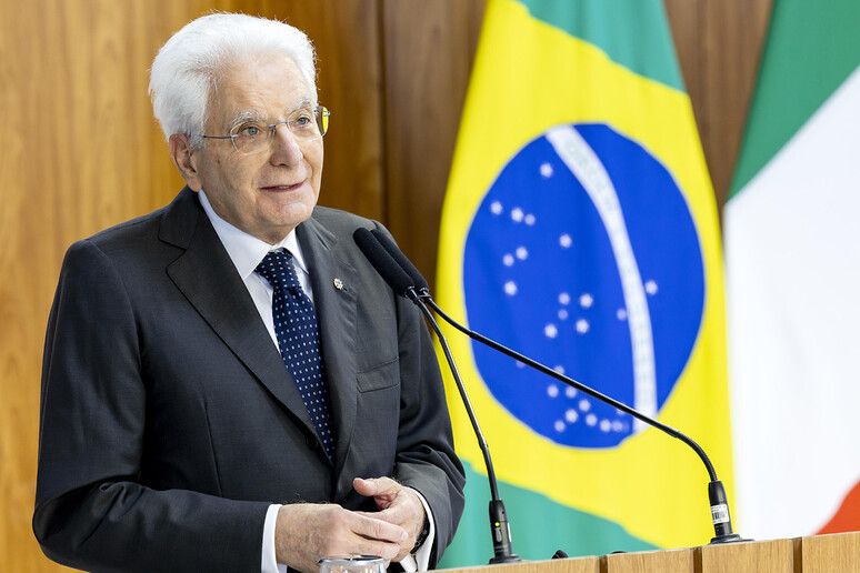 Sergio Mattarella durante visita a Brasília, em 15 de julho - TODOS OS DIREITOS RESERVADOS