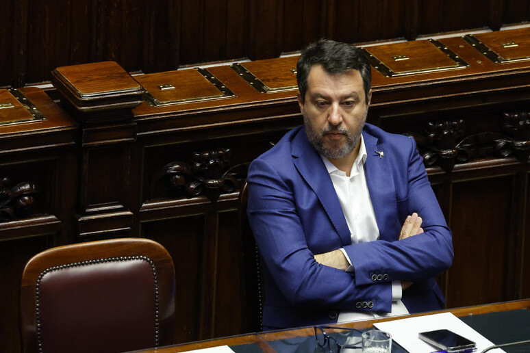 Vice-premiê Matteo Salvini em sessão na Câmara dos Deputados - TODOS OS DIREITOS RESERVADOS