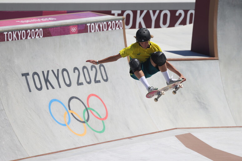 Lo skater australiano Keegan Palmer a Tokyo 2020 - RIPRODUZIONE RISERVATA