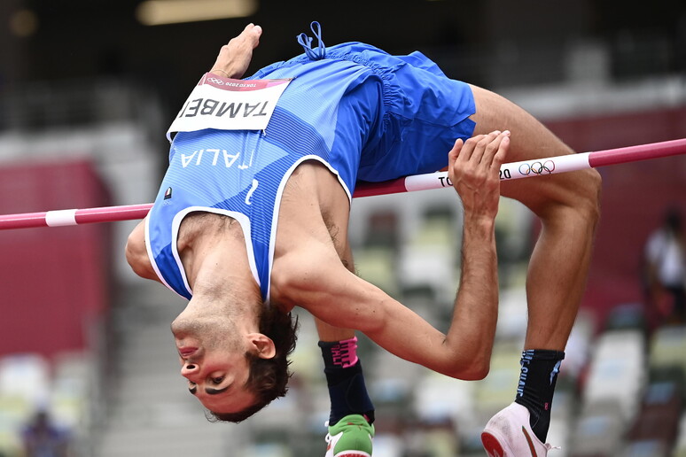 Gianmarco Tamberi of Italy competes in the Men 's High Jump - RIPRODUZIONE RISERVATA