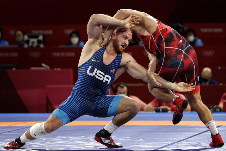 Lotta Men 's Freestyle 97kg Semifinal match at the Wrestling events of the Tokyo 2020 Olympic Games - RIPRODUZIONE RISERVATA