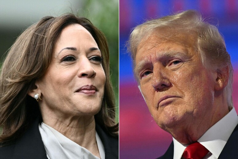 Harris e Trump in una combo © ANSA/AFP