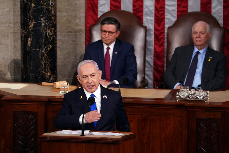 Premiê de Israel foi recebido no Congresso dos EUA © ANSA/EPA