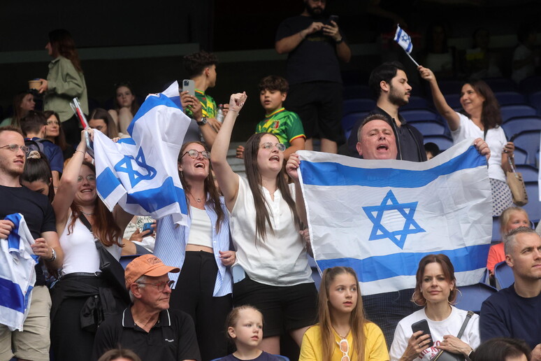 Torcedores israelenses nos Jogos Olímpicos de Paris, na França - TODOS OS DIREITOS RESERVADOS
