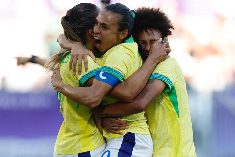 Marta foi a responsável pelo passe que originou o gol do Brasil contra a Nigéria © ANSA/Rafael Ribeiro / CBF