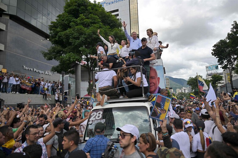 Protesto da oposição em Caracas, na Venezuela © ANSA/AFP