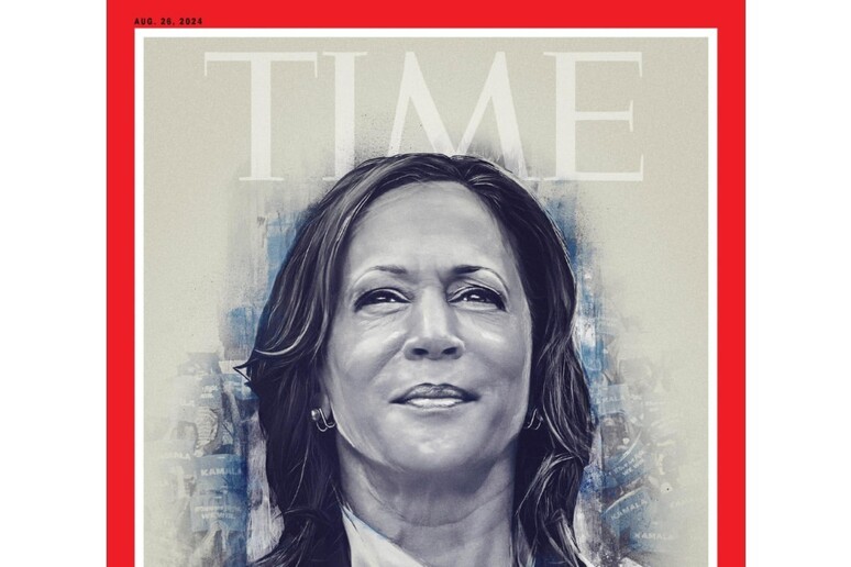 Kamala Harris in copertina su TIME - RIPRODUZIONE RISERVATA