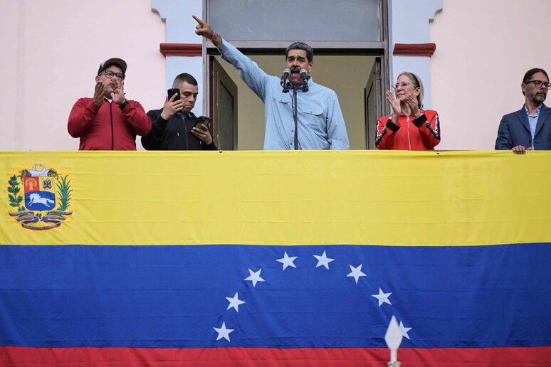 O presidente da Venezuela, Nicolás Maduro, em discurso no Palácio de Miraflores © ANSA/AFP