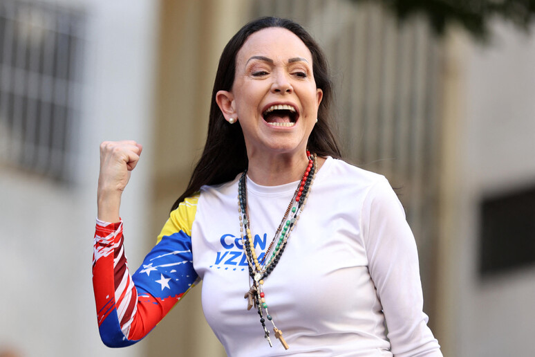 A líder da oposição venezuelana, María Corina Machado © ANSA/AFP