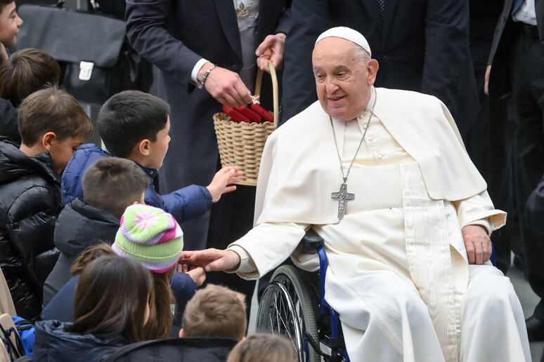 Papa Francisco durante audiência geral no Vaticano, na última quarta-feira (15) - TODOS OS DIREITOS RESERVADOS