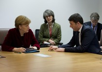 Renzi with Angela Merkel